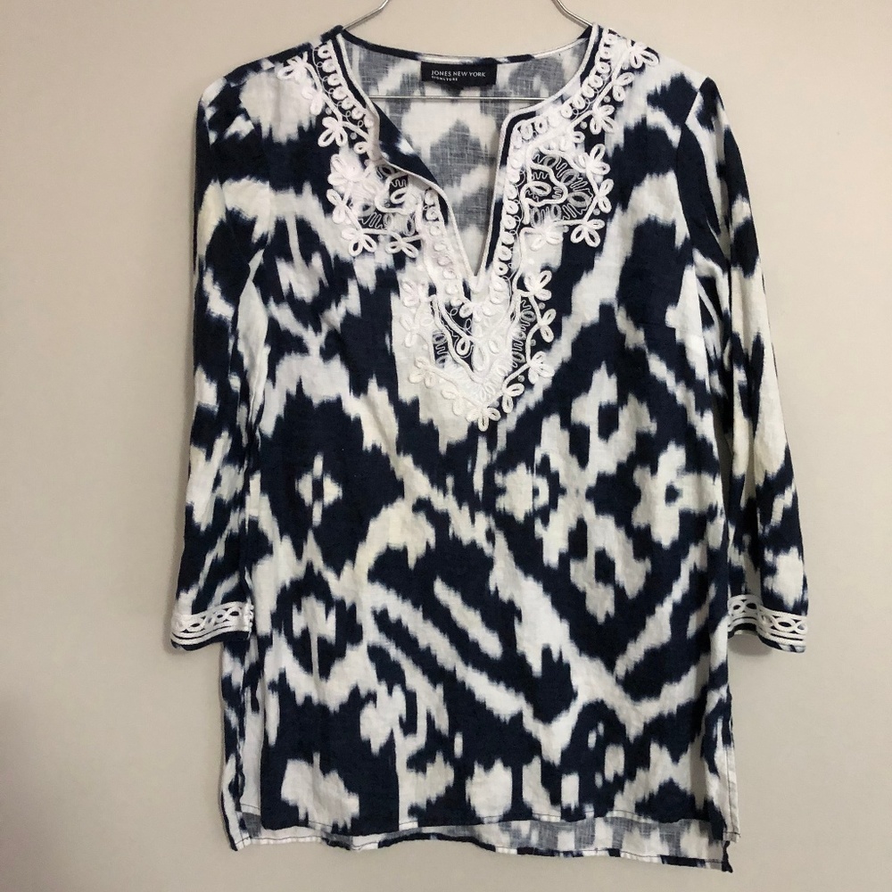 Jones New York Signature S Linen blouse
